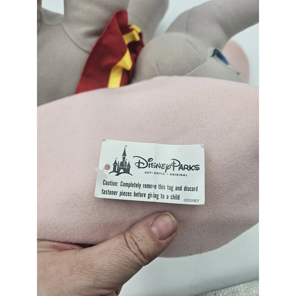 Disney Parks Dumbo Plush Stuffed Animal Elephant Yellow Hat Red Collar‎ 18